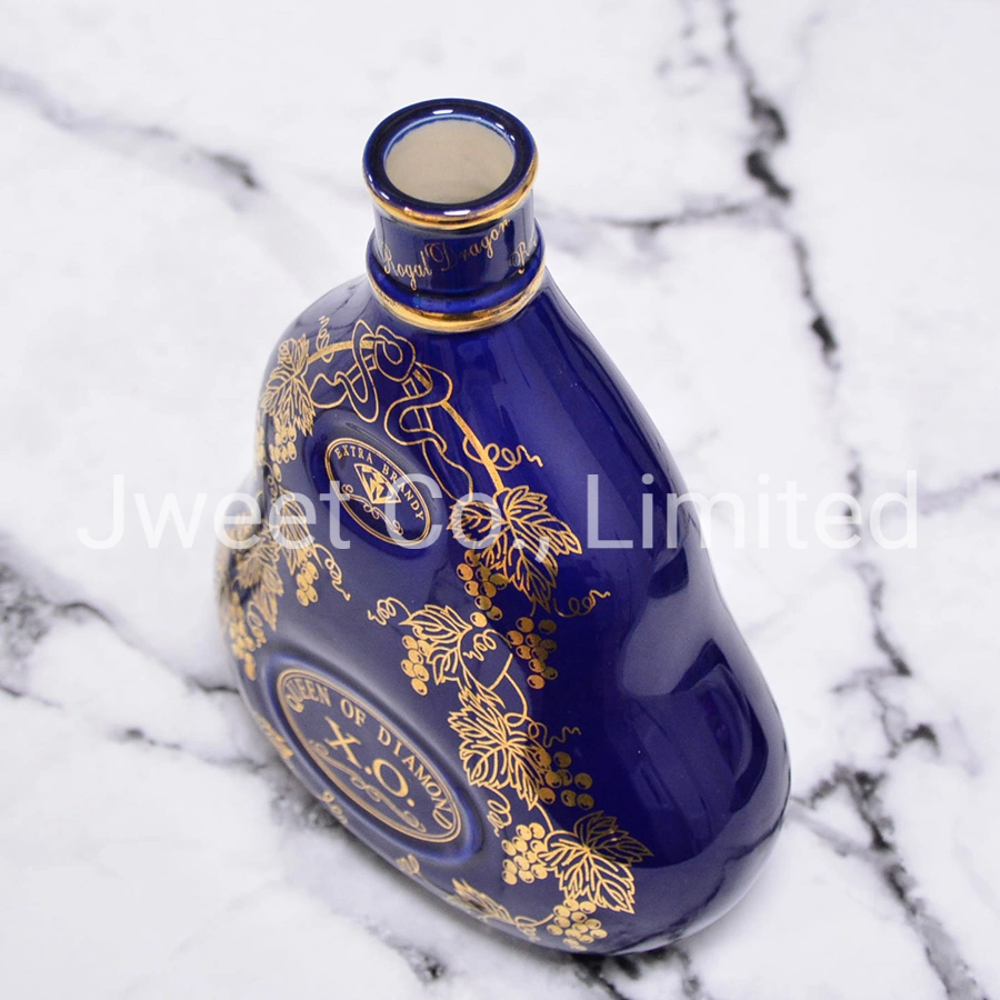 Customized Wine Bottle Ceramic Liquor Whisky Olive Oil Bottle