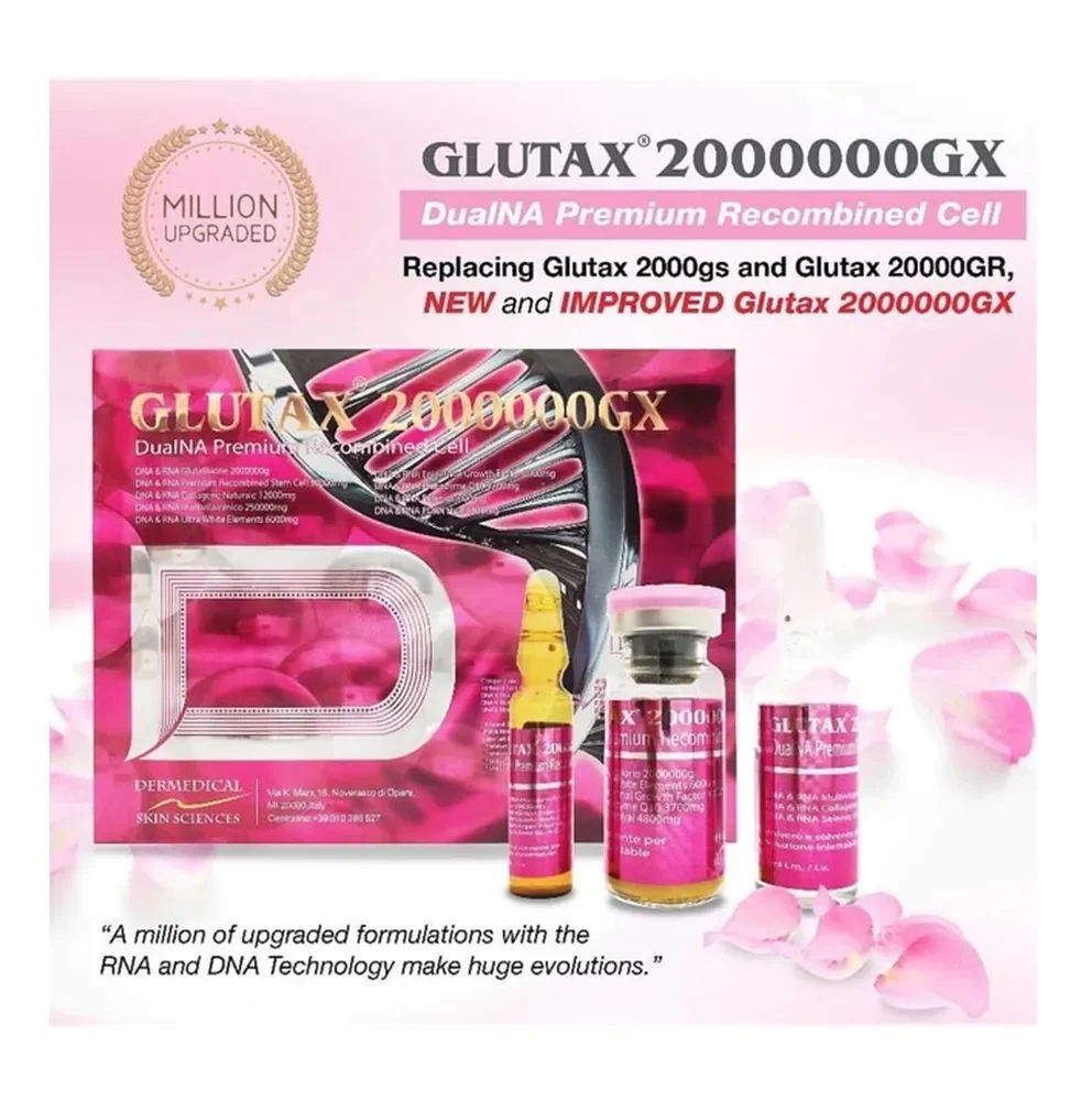 Blanchiment de la peau Italie glutathion avec ADN et ARN Cell injectable Glutax 2000000gx