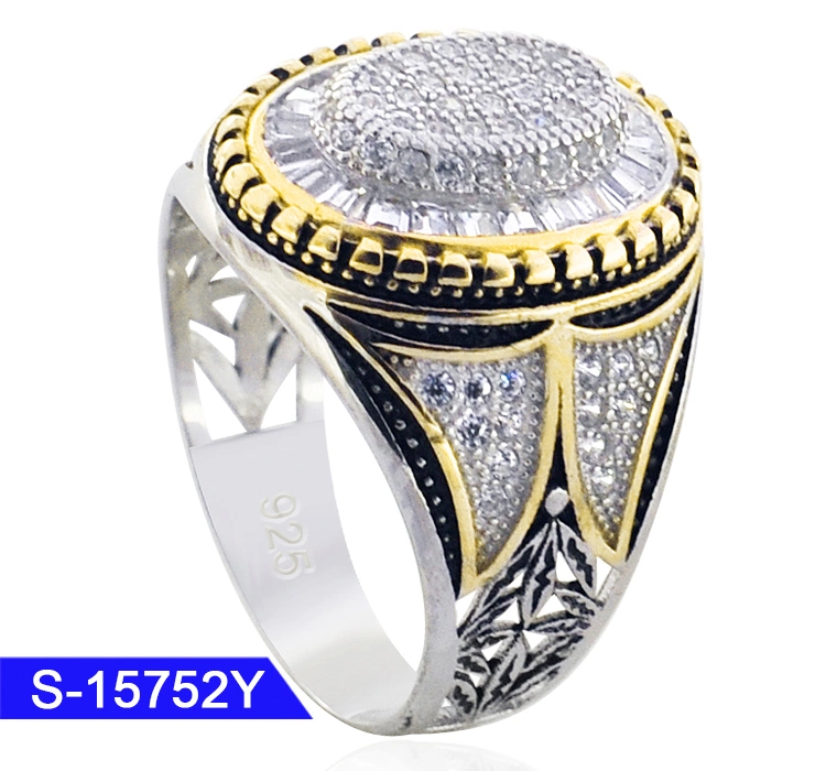 Hochwertige 925 Sterling Silber Modeschmuck Islamischer CZ Ring Für Männer