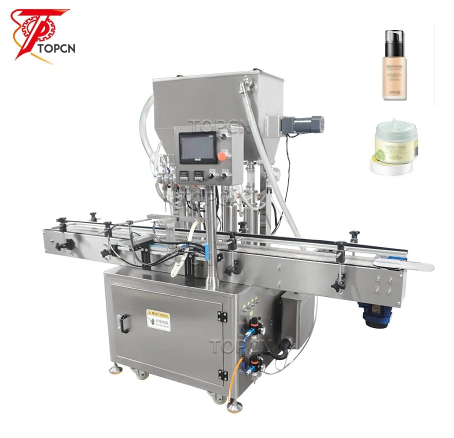 Automatic Cream Heating Mixing Custard Paste Bottle Filling Machine