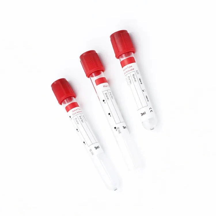Blood Test Tubes Disposable Glass or Plastic Vacuum Blood Sample Collection Tube