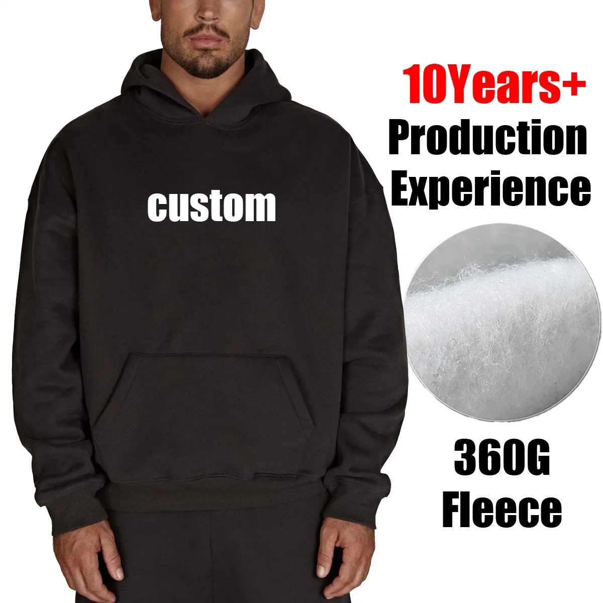 High quality/High cost performance 360g Fleece Heavy Weight Blank Plain Custom Puff Printing Embroidery Unisex Oversize Pullover Sudaderas Customized Embroidered Men Essential Hoodie

Haute qualité/performance à coût élevé 360g Polaire Lourde Poids Blanc Uni Personnalisé Puff Impression Broderie Unisexe Surdimensionné Pull Sudaderas Sweat à capuche essentiel pour hommes brodé personnalisé.