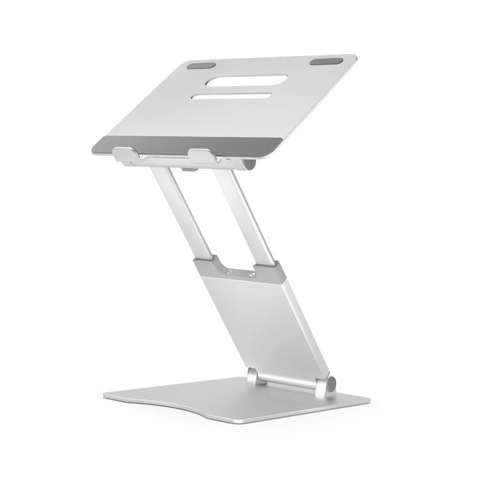 Nach oben Ergo verstellbarer Laptop Riser Aluminium 10-15,6inch Laptop Tablet faltbar Kühlkissen für Laptop-Stand Kirche Pulpit Designs