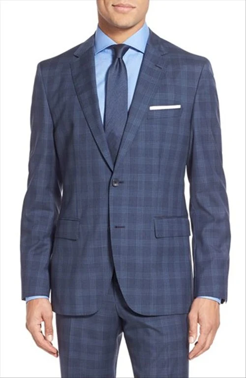 OEM Wholesale/Supplier Morden-Cut Slim Trim Fit Men's Windowpane Suits