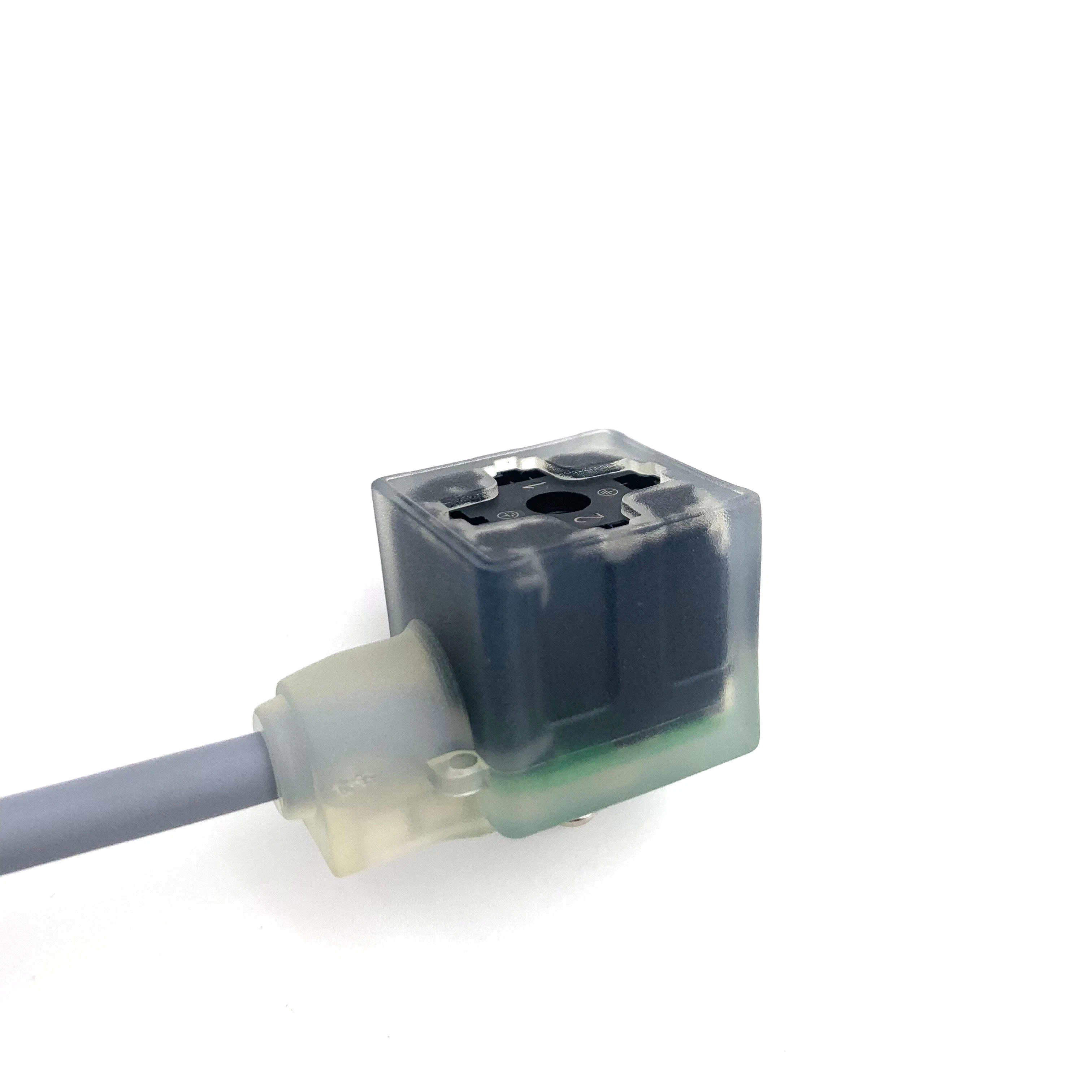 Waterproof Sensor Cable M12 Connector to a/B/C Type Solenoid Valve 2+PE/3+PE Plug