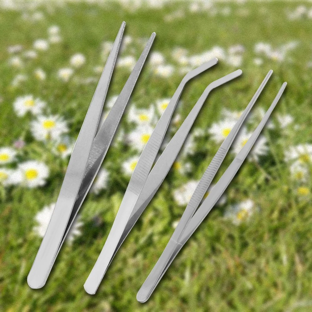 1PC New Fashion Home Yard New Stainless Steel Micro Landscape Anti-Static Bonsai Tweezer Garden Tool DIY