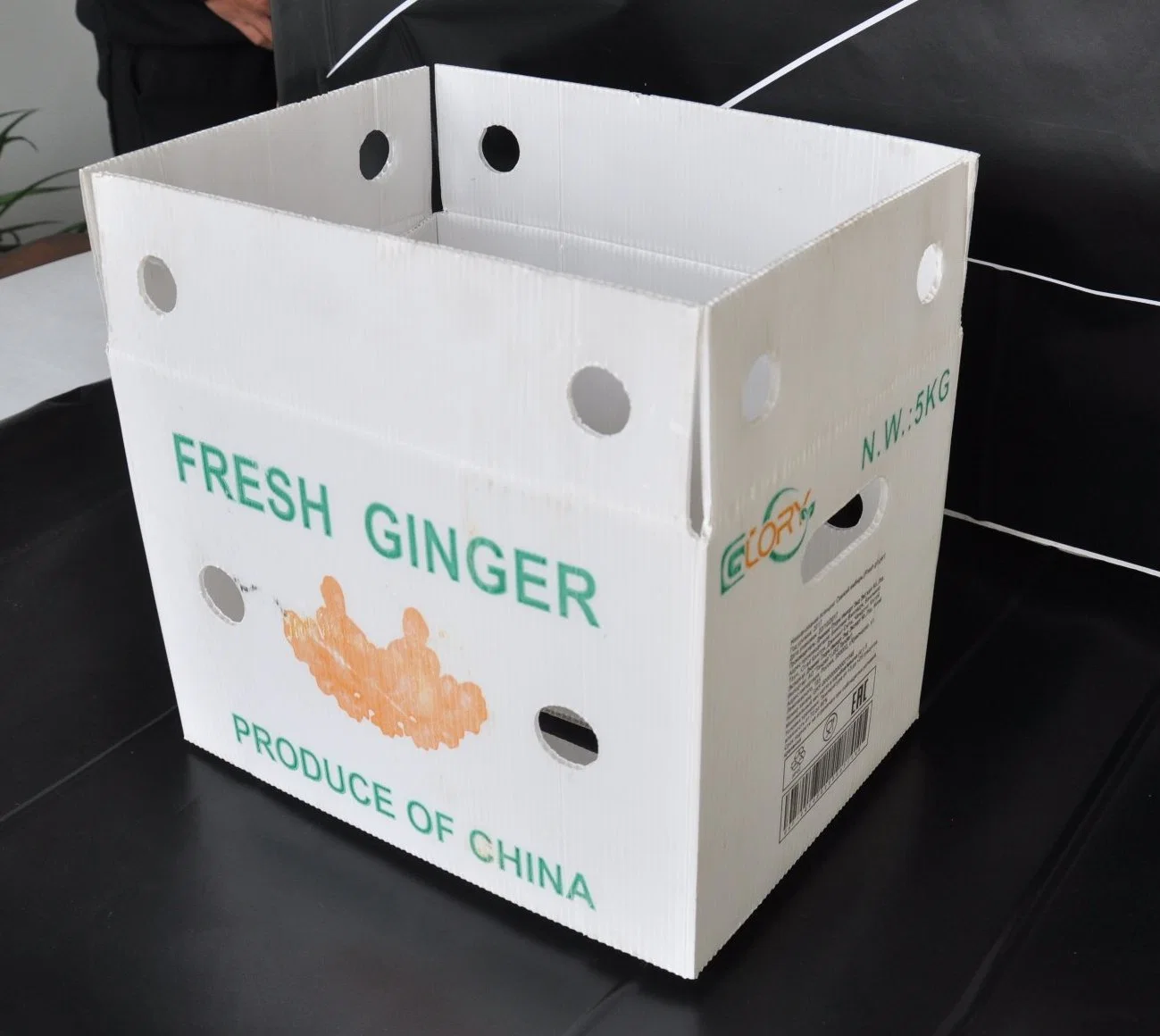 Foldable PP Corrugated Ginger Packaging Storage Box Corflute Plastic Container