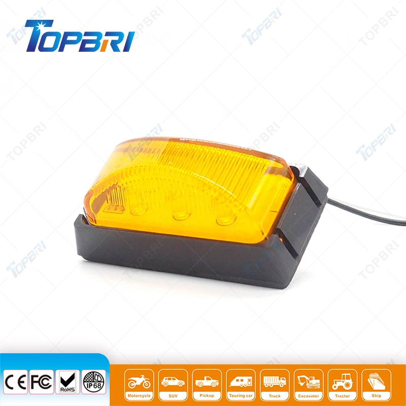 24V Luz de trabajo trasera LED del tractor de remolque para camiones ámbar