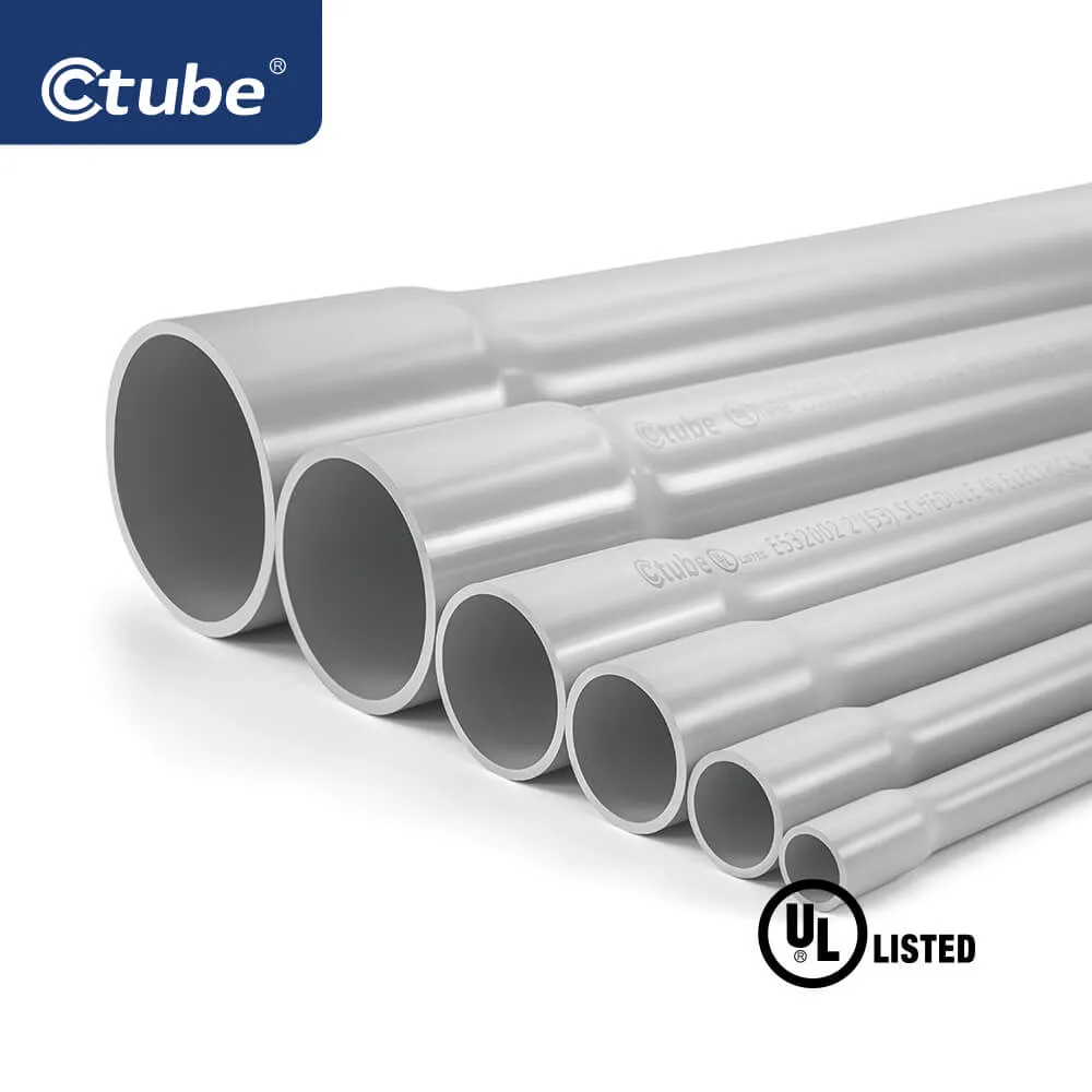 UL651 Listed Sch40 1 2 3 4 Inch PVC Rigid Electrical Conduit