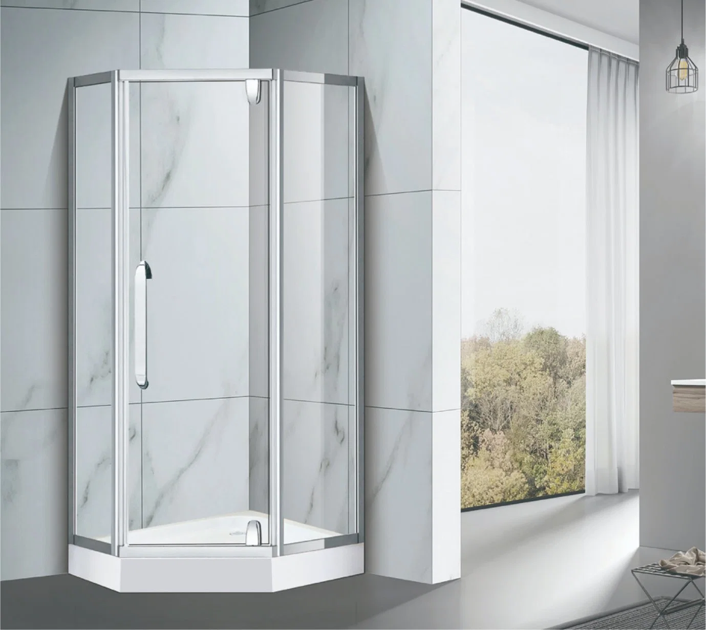 304 316 Hotel Alloy Prefabricated Tempered Glass Whole Unit Cabin Design Bathroom Shower Room