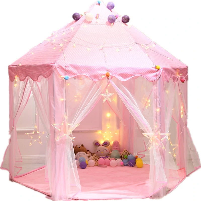 Kids Teepee Girls Pink Blue Princess Castle Tent Beach Tent for Children