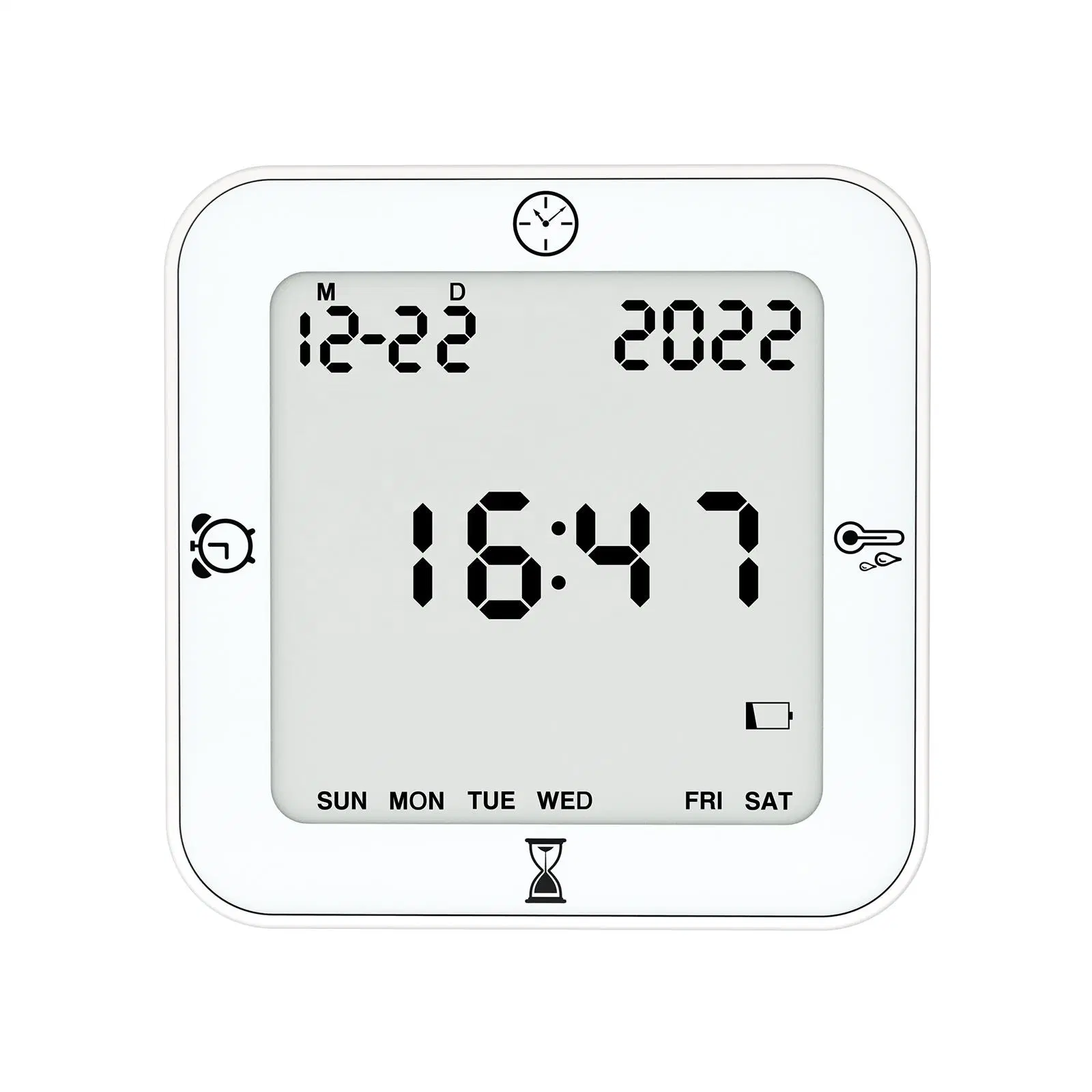 Digital multifunción alarma Escritorio Mesa inteligente de relojes de pared Reloj electrónico ABS