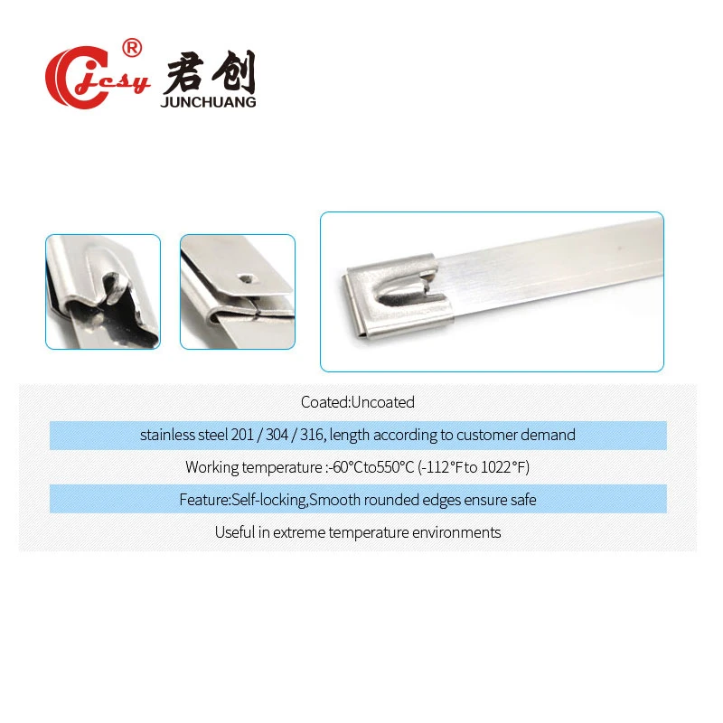 Jcst001 Stainless Self-Lock Steel Tie Steel Cable Ties 316 7.9mm