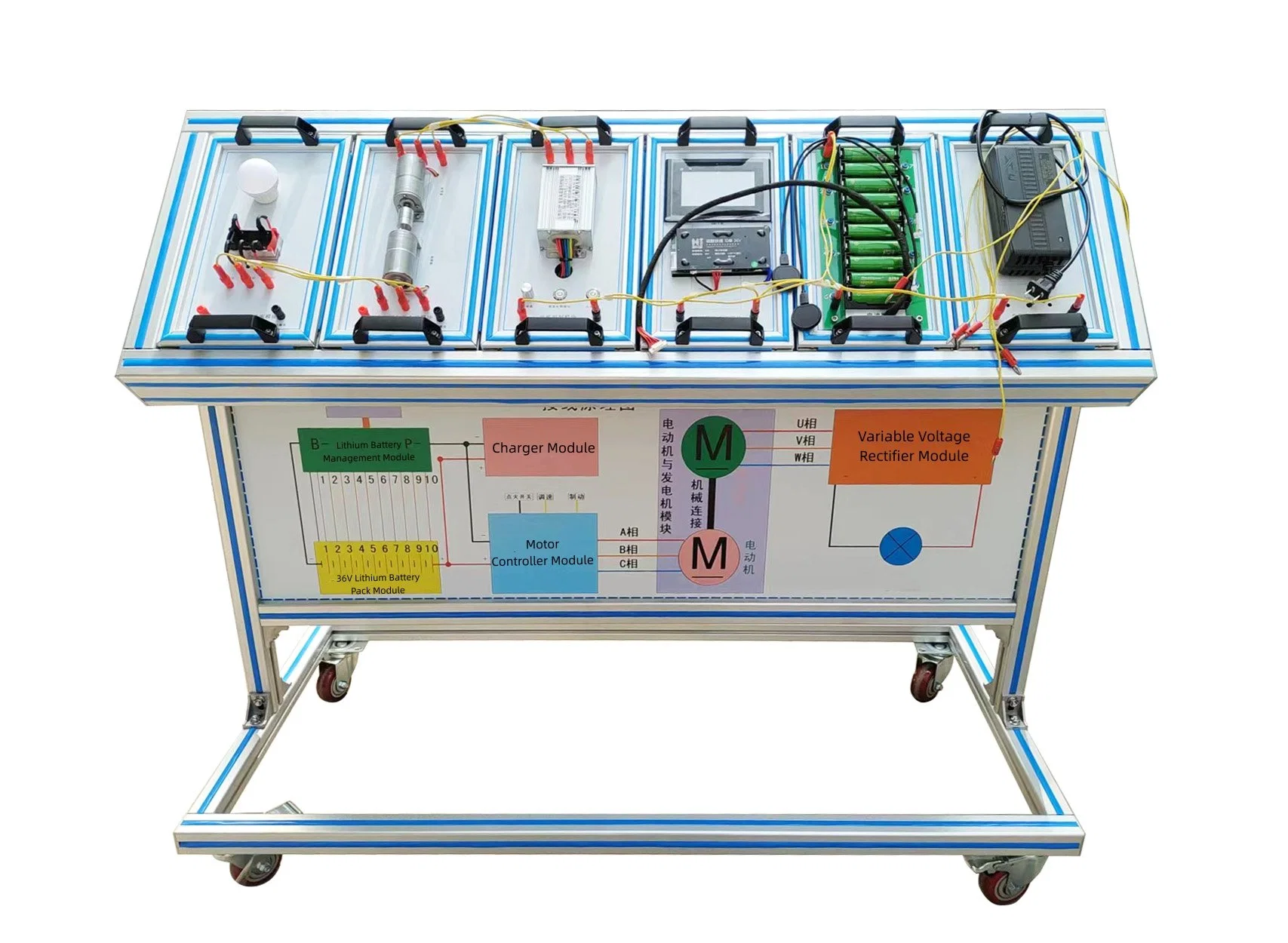 Simulador de treino do sistema de direção assistida controlada eletronicamente para veículos elétricos puros Banco e sistema de ensino inteligente