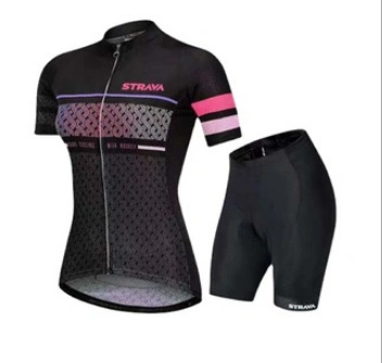 Radsport Bekleidung Kurzarm Set Sommer Damen Top Shorts Soak Up Air Fahrradtrikot