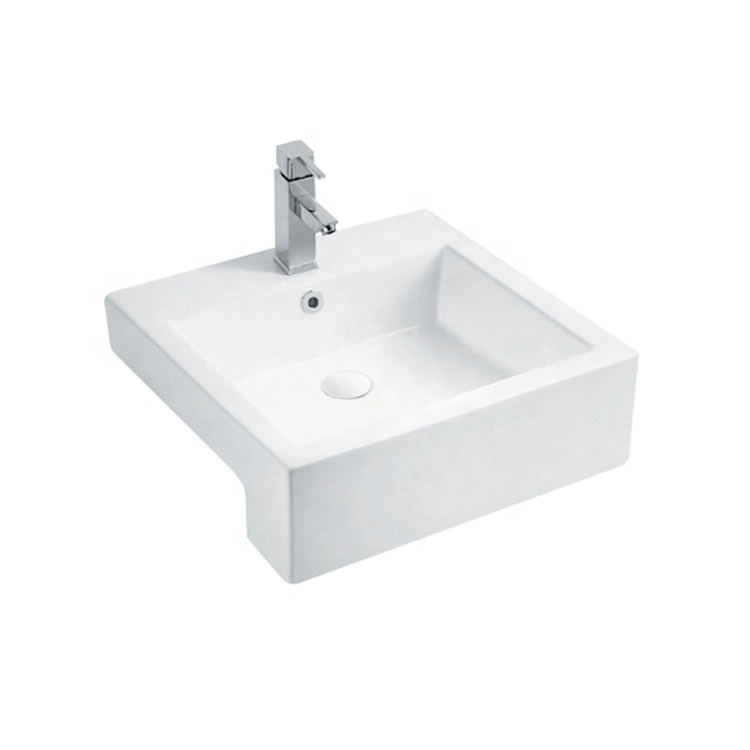 Hot Selling Ceramic Sanitaryware Rectangle Bathroom Sink Cabinet Wash Basin