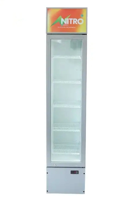 120L Upright Display Ventilated Cooling Cooler with Single Door and 6 Shelves