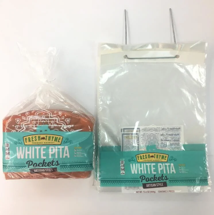 El CPP OPP de plástico transparente impresa empaquetado de alimentos micro perforado el pan de la bolsa de Wicket