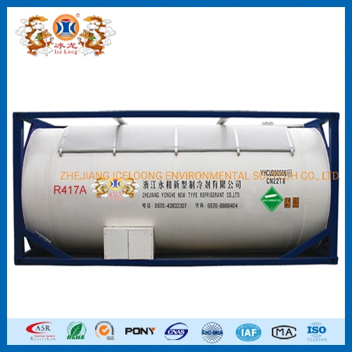 Fabricante chinês 99.9% de pureza elevada R417A gás refrigerante de refrigeração Yonghe