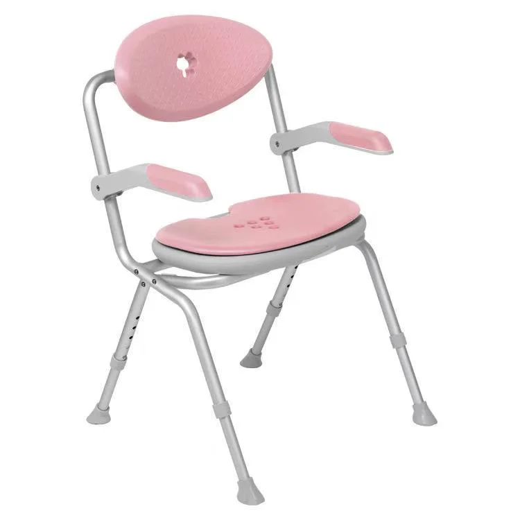 Folding Aluminum Toilet Shower Chair for Disabled People Aluminum Shower Commode Chair