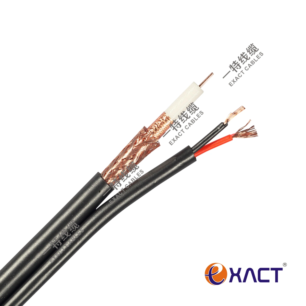 CATV CPR Eca RG59+DC/RG59+Power/RG59+2x0.5/RG59+2x0.75 Composite Coaxial Cable