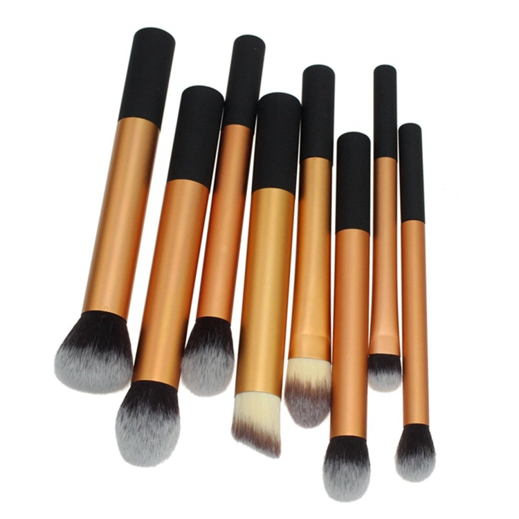 Neu Ankunfts 8pcs Schwarz Griff Gold Ferrule heißesten beliebt Privat Label New Contour Make-Up Pinsel Werkzeug Make-Up Pinsel Set