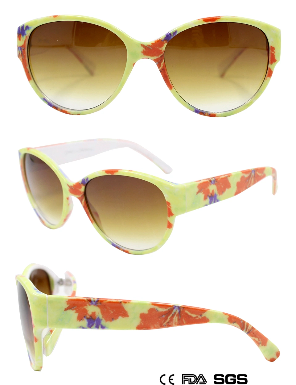 Lady's Cat-Eye Sunglasses with Pattern (M10811)