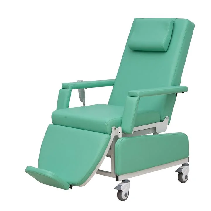 Cadeira de colheita de sangue multifuncional hospitalar cadeira de diálise elétrica médica ajustável