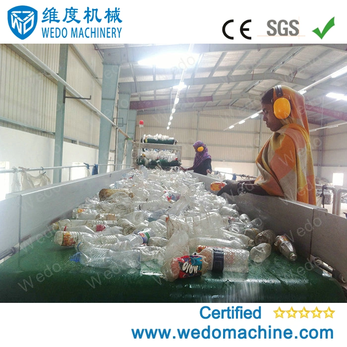 300~3000kg/Hr Pet Washing Recycling Line for Recycling Pet Bottles Water Bottles with Hot Washer