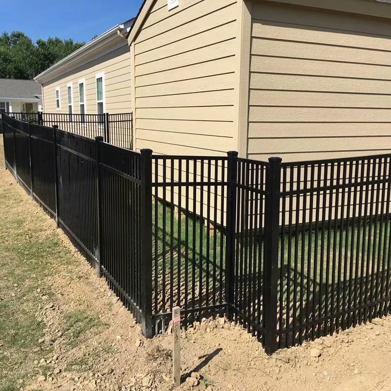 Black Aluminum Flat Top Fence for Garden Security Ornamental Fencing
