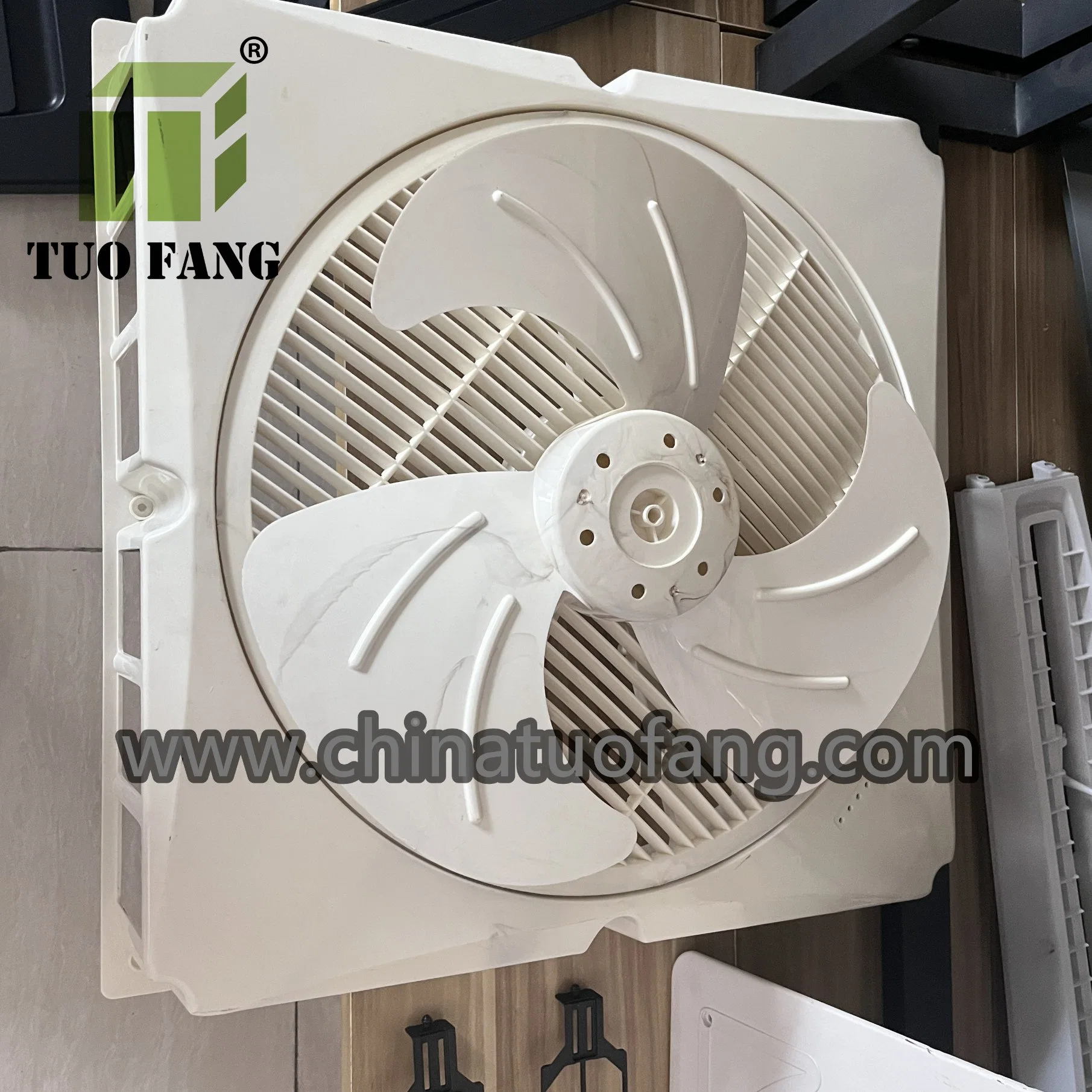 Carcasa cuadrada de plástico Casa tres hojas Ventilador eléctrico molde de fanner molde