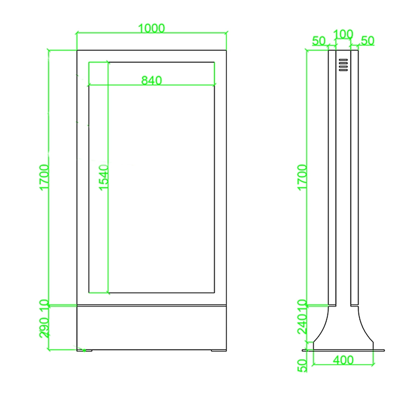 Wall-Mounted/Floor-Standing Advertising Display Scrolling Light Box Advertising Billboard