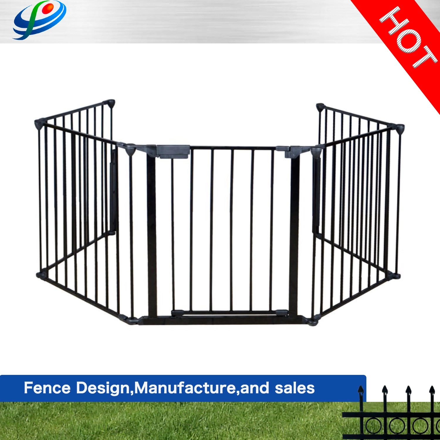 Aluminum/ Wrought Iron /Galvanized Steel/ Metal Fence Door Safety Fence Panel Automatic Door for Pool /Garden/Home/School