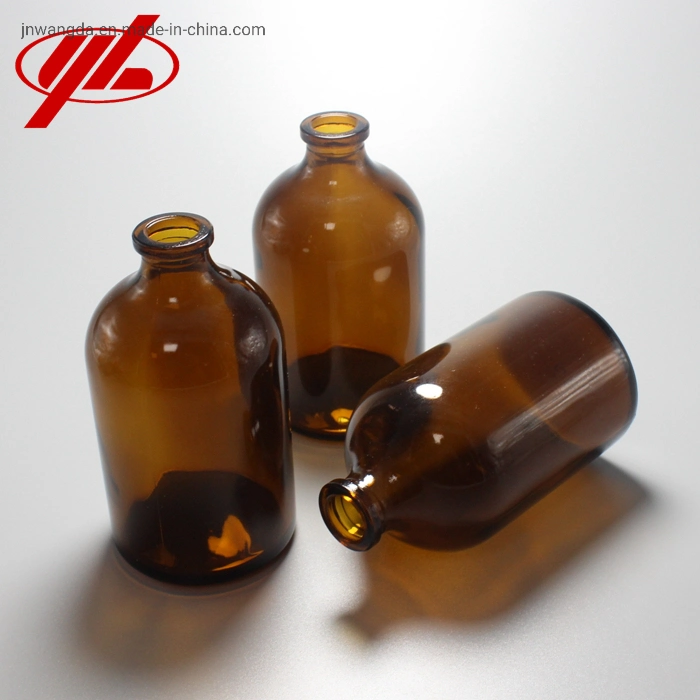 En gros 10ml 20ml 30ml 50ml 100ml Brown Pharmaceutical Glass Jars Flacons d'injection moulés