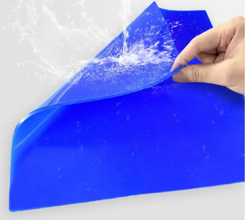 Blue Silicone Washable Reusable Sticky Cleaning Mat