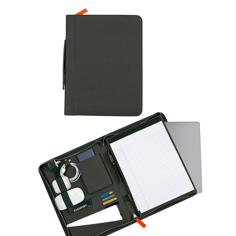 Cuero Saffiano personalizada bolsa para portátil cartera de documentos