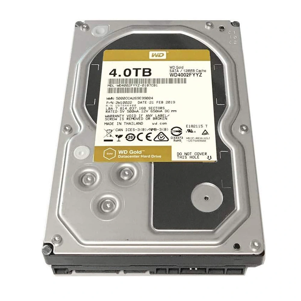 Western Digital Gold Wd4002fyyz 4tb Wd6003fryz 6tb 7200rpm SATA 6gbps 128MB Cache 3.5-Inch Internal Hard Drive