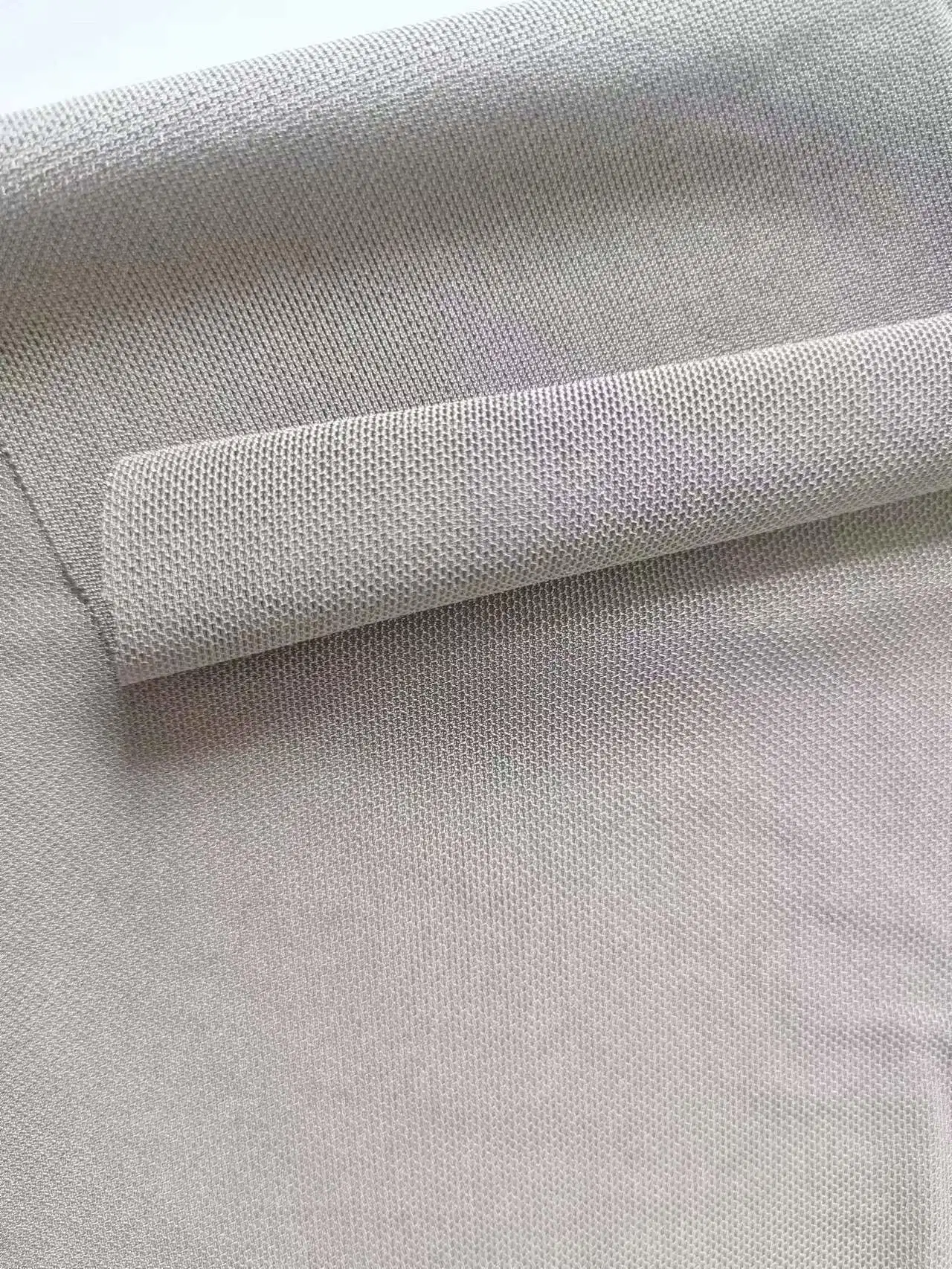 Two-Way Stretch Spandex Silver Mesh Elastic Anti Radiation Conductive Fabric