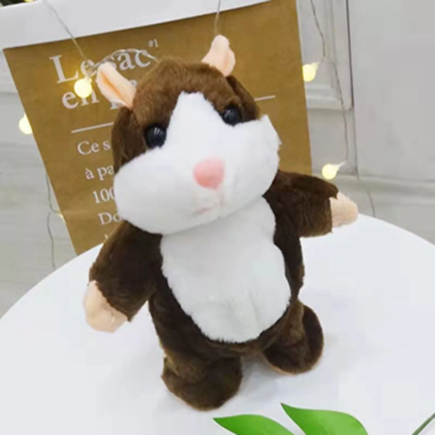 En parlant de hamster animal en peluche Jouet interactif cute les effets sonores de parler des jouets en peluche avec répète vos dit voix Cadeau Best Buddy pour les enfants