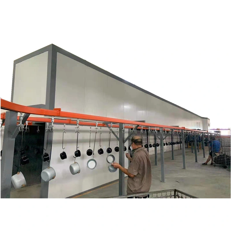 Full Automatic Powder Coating Line for Spray Painting Metal Furniture with Gas Oven and Reciprocator Machine