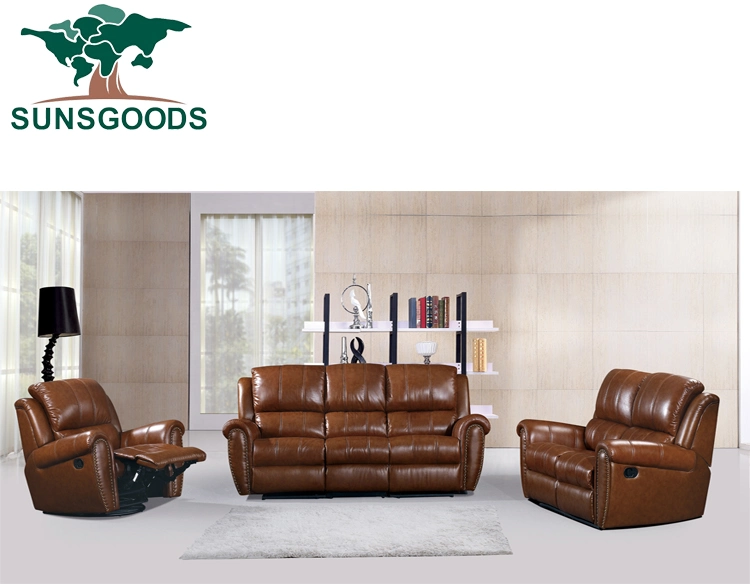 European Style Modern Bedroom Couch Genuine Leather Sofa Recliner Chinese Bedroom Furniture