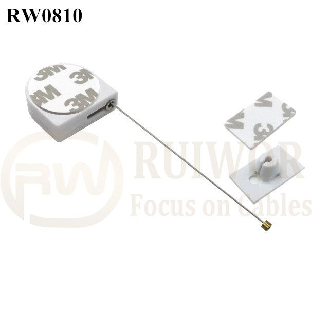 RW0810 Micro retráctil en forma de D éter Plus 25X15mm adhesivo rectangular ABS Placa