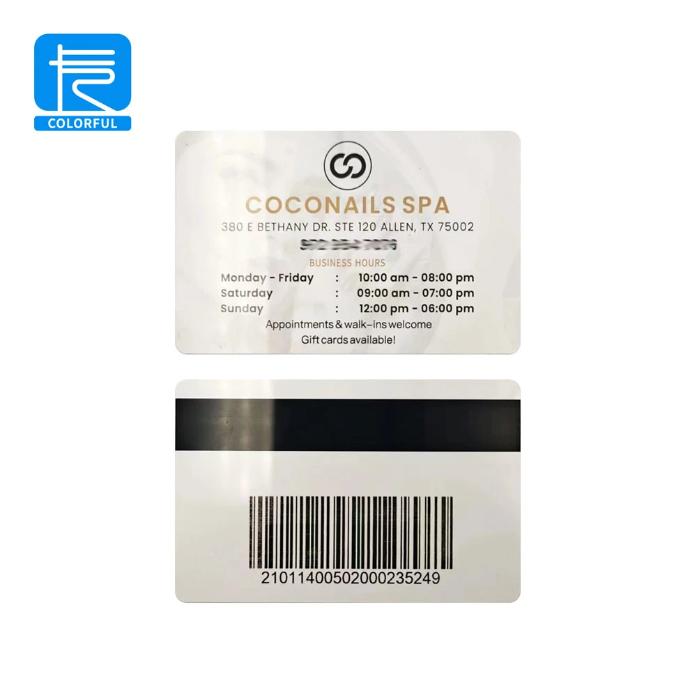 Custom logo Printing Gift VIP PVC plástico Magnetic Stripe Club Cartão de fidelidade Bardcode com código de barras