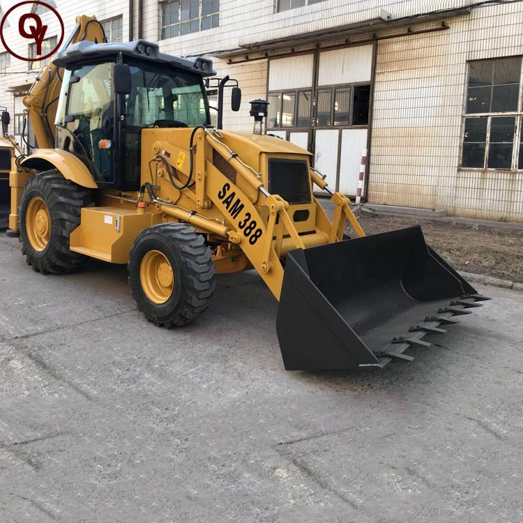 Chinese Cheap Excavator Loader Farm Tractor Sam 388 Mini Backhoe Loader with Price