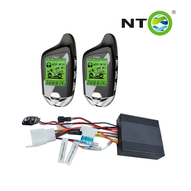 Npara LM450 dois controles remotos de arranque e paragem do motor da tela LCD do sistema de alarme de Moto