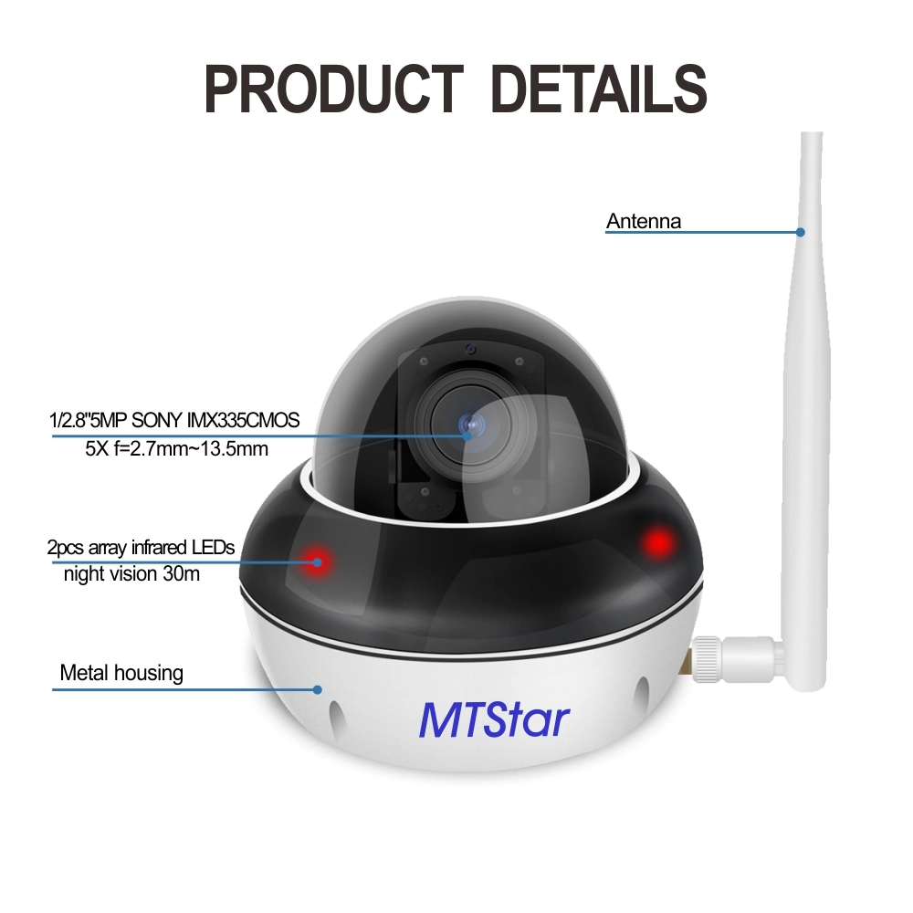 Защита дома и на улице 355 градусов 2 PCS матричный инфракрасный светодиодный индикатор наблюдение Система 2-полосная аудио Full Color Night Vision IP65 водонепроницаемость 30-метровая P2P камера