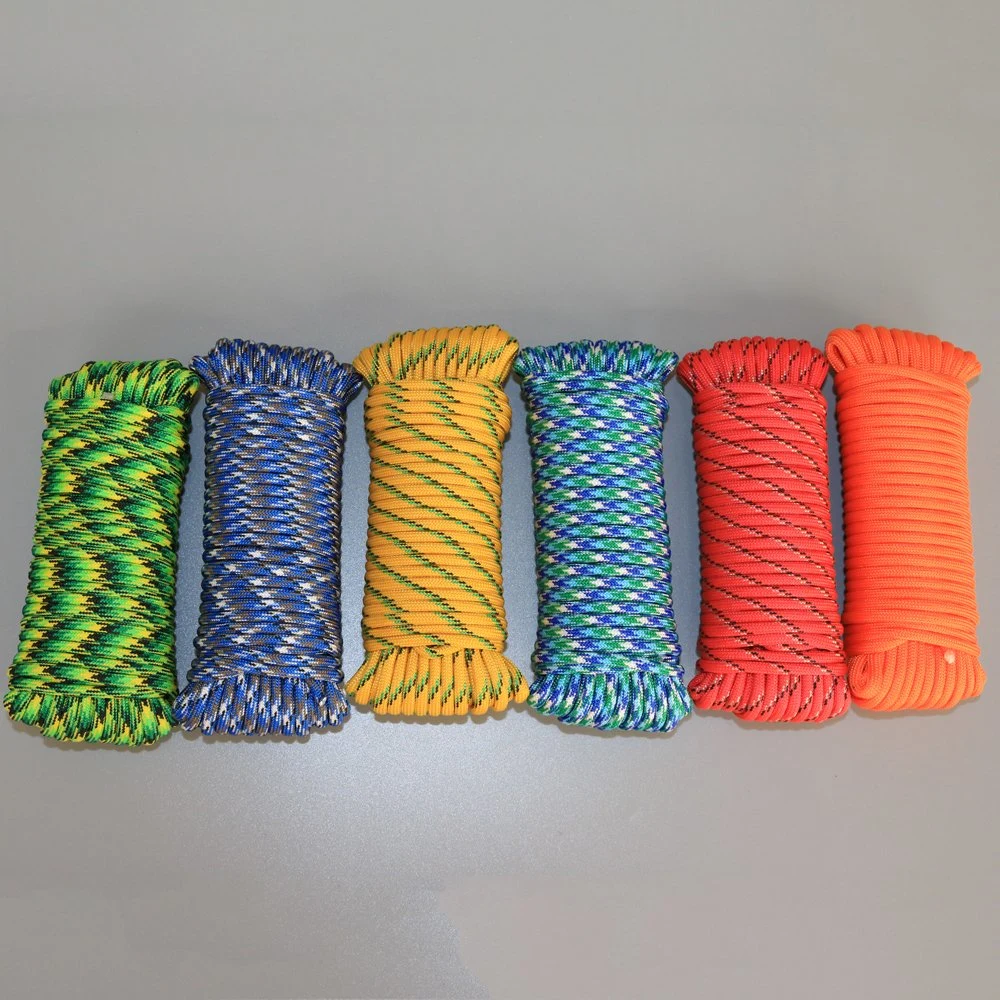 Black 6mm 8 mm 10 mm 12mm 8/16 Strands Colored Braided Nylon Rope