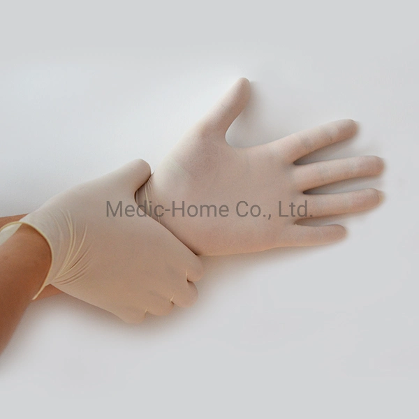 White Non-Sterile Disposable Latex Examination Gloves Powder Free Examining Glove Wholesale/Supplier