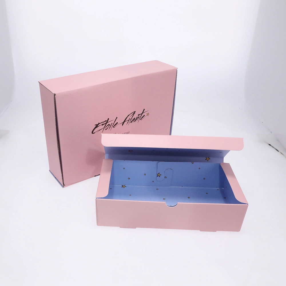 Custom Logo Pink Retail Lingerie Sleepwear Underwear Gift Package Mailing Box Luxury Cardboard Clothing Packaging Paper Boxes>= 1 Pieces