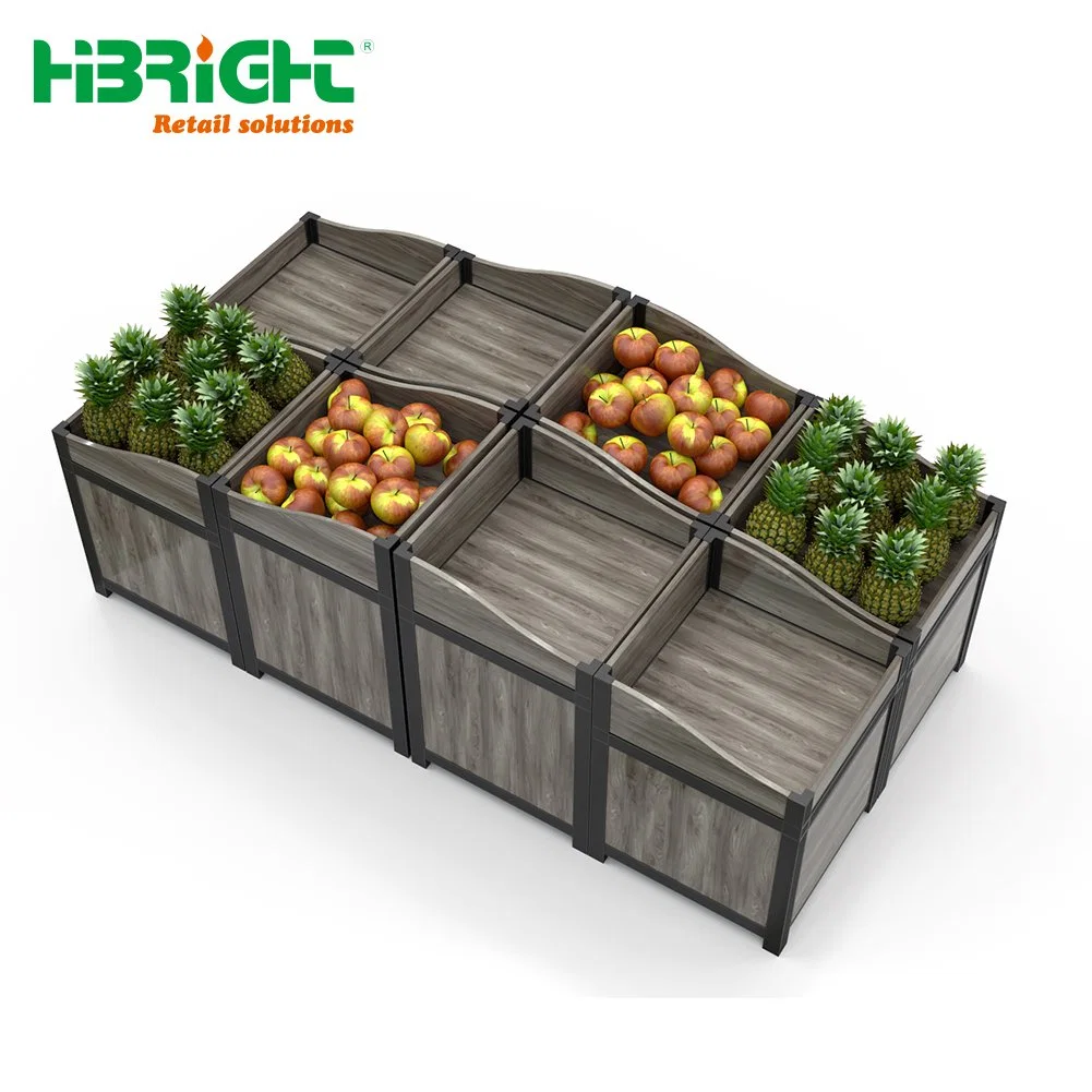 Promoción de la pantalla de madera de verduras frutas tolva de descarga